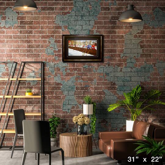 Pick Up Game Framed Print By Michel Lapensee 31" x 22"